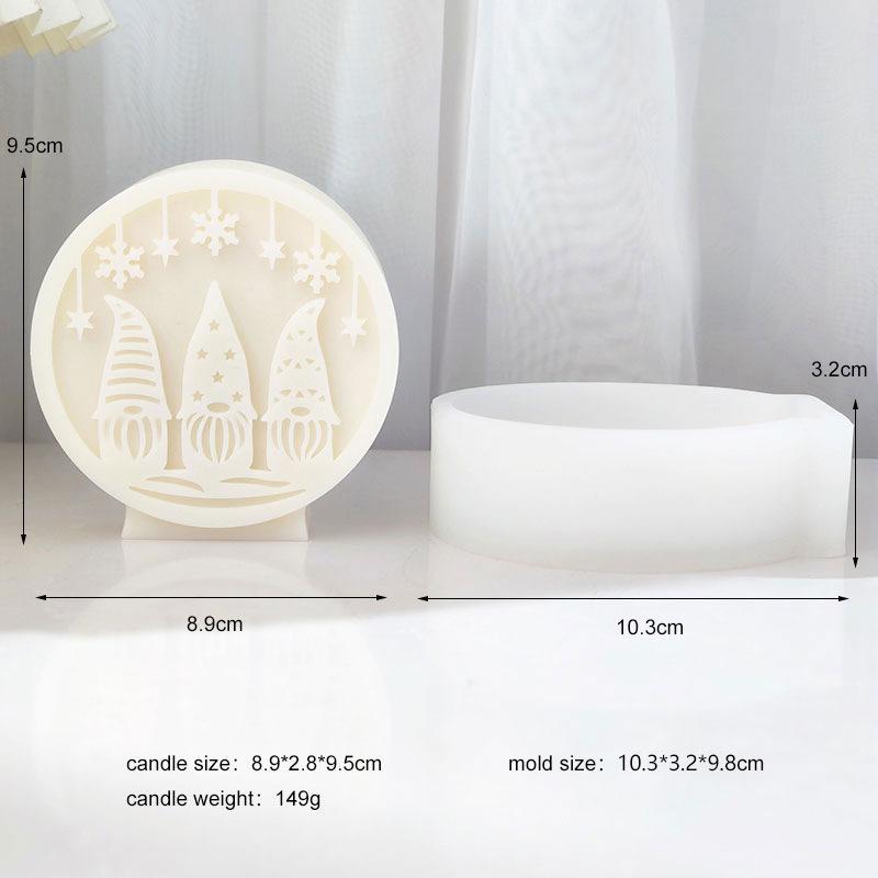 New Christmas Candle Silicone Mold 3D Relief Santa Claus Snowman Tree Car Craft Resin Gypsum Soap Mould DIY Candle Making Tools