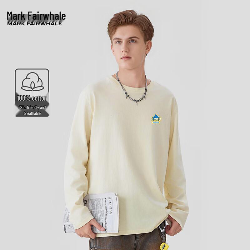 Mark Fairwhale Men's Loose Fit Cotton Long Sleeve T-Shirt