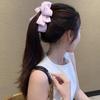 Women Hair Clip Anti-slip Teeth Three-Dimensional Bow Design Strong Grip Hair Claw Satin Texture Ponytail Holder Versatile Hair Accessory