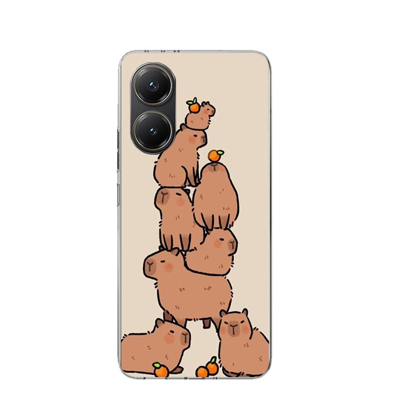 Funny Capybara Cartoon Animal Phone Case For Xiaomi Poco X3 X5 X6 X7 X4 Nfc F7 Ultra F6 F5 Pro F4 Gt F3 M6 M5S M4 M3 Art Cover C