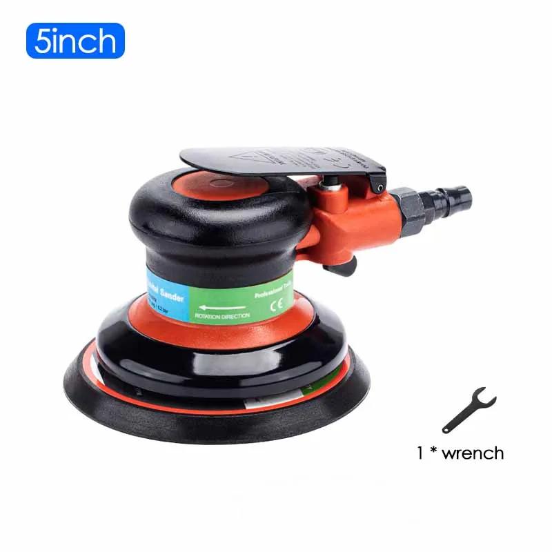 

5-дюймовая пневматическая шлифовальная машина 11000 об/мин для полировки автомобиля, вощения, бесступенчатой регулировки скорости, орбитальная пневматическая шлифовальная машина