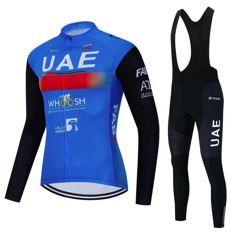 Mens Long Sleeve Cycling Jersey Bib Shorts Set Mountain Bike Riding XS