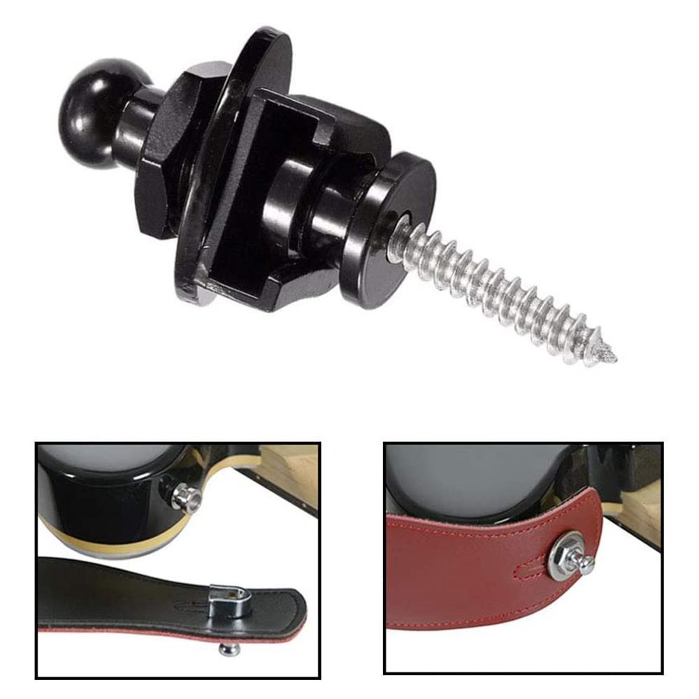 2pcs Metal Guitar Strap Lock Buttons Security Guitar Strap Locks For All Acoustic Electric Bass Guitar