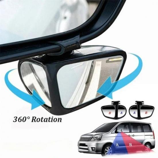 360° Car Blind Spot Mirror Rotation HD Glass Adjustable for Parking Reversing