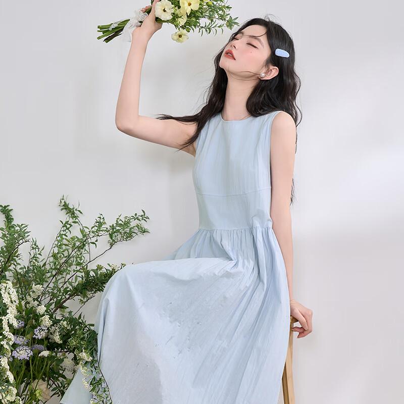 Women's French Style Sleeveless A-line Dress