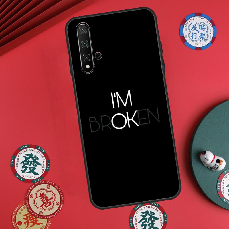 Triste depressione Parola Nera Per Huawei Nova 5T 10 9 SE 7i 8i 11i 12i Y73 Y90 Y70 Y72 Y61 Y91 P60 Pro P30 P40 Lite Custodia