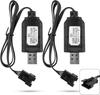 2x Univerzální USB nabíječka pro 7,4V 2S LiPo baterie – 4PIN SM-4P – Kompatibilní s RC autem, dronem, lodí – Ochrana proti přebití – Indikátor nabíjení