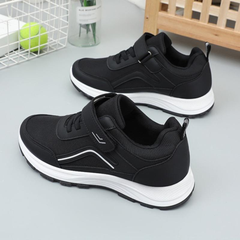 Men Elderly Walking Shoes Hook And Loop Casual Athletic Sneakers