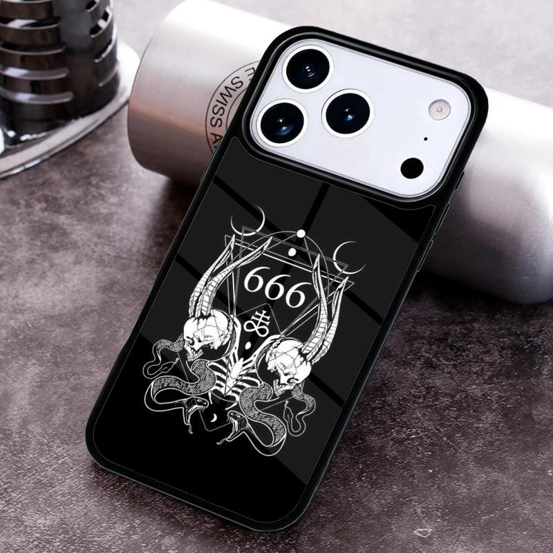 Gothic Witch Satan Phone Case for iPhone 17 16 15 Pro Max Air 14 13 12 11 Plus Shockproof Cover