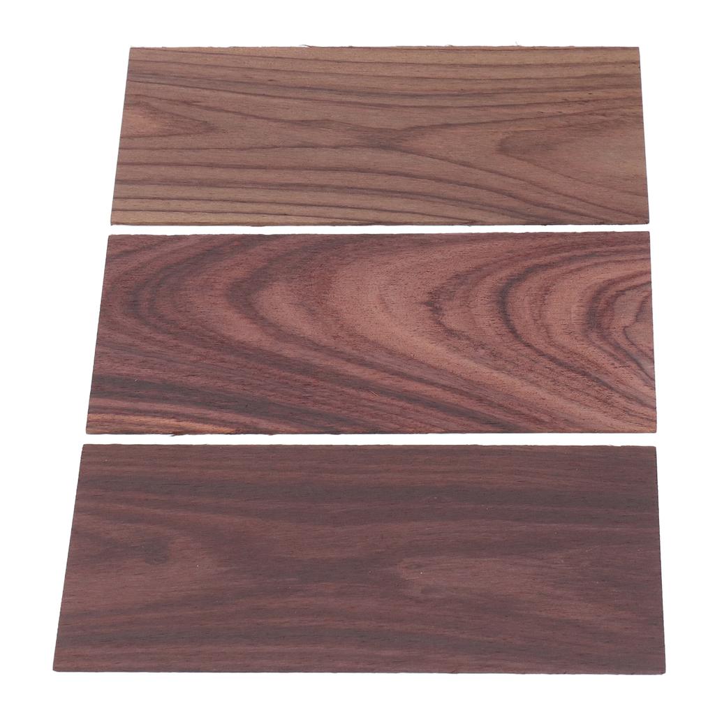 3 Stück Gitarrenkopfplatten Rechteck Palisander Kopf Furnier Ersatz Musikinstrument Dekorativ