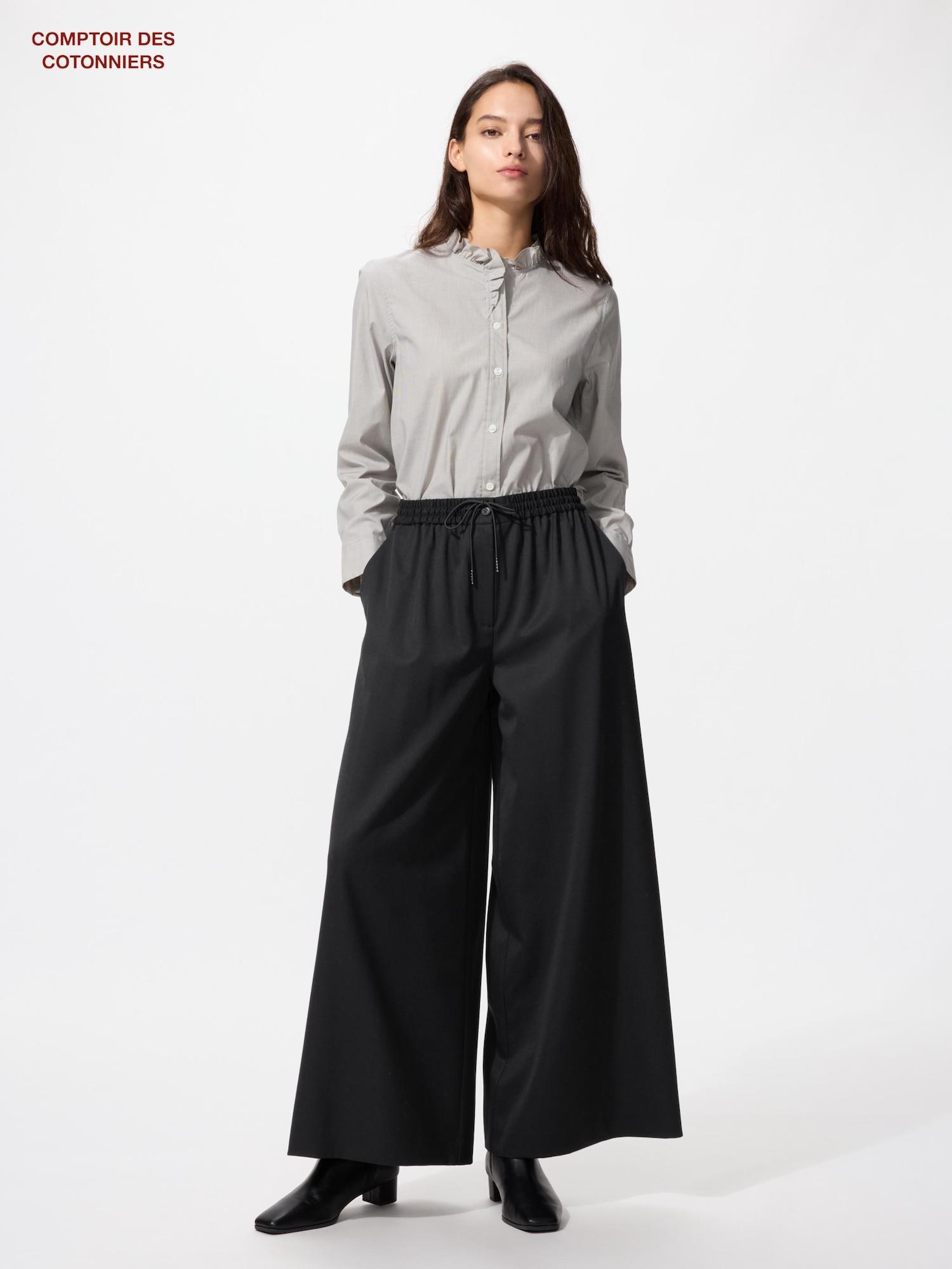 

Uniqlo Широкие брюки из японской шерсти 09 BLACK/S