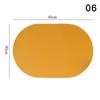 Leather Placemat Oval Oil-Proof Table Mat Home Dining Kitchen Table Placemat Design Dining Waterproof Heat Resistant Home Decor