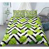 Tropical Botanical Leaves King Queen Duvet Cover Green Palm Leaves Polyester Bedding Set for Kids Teens Adults with Pillowcase