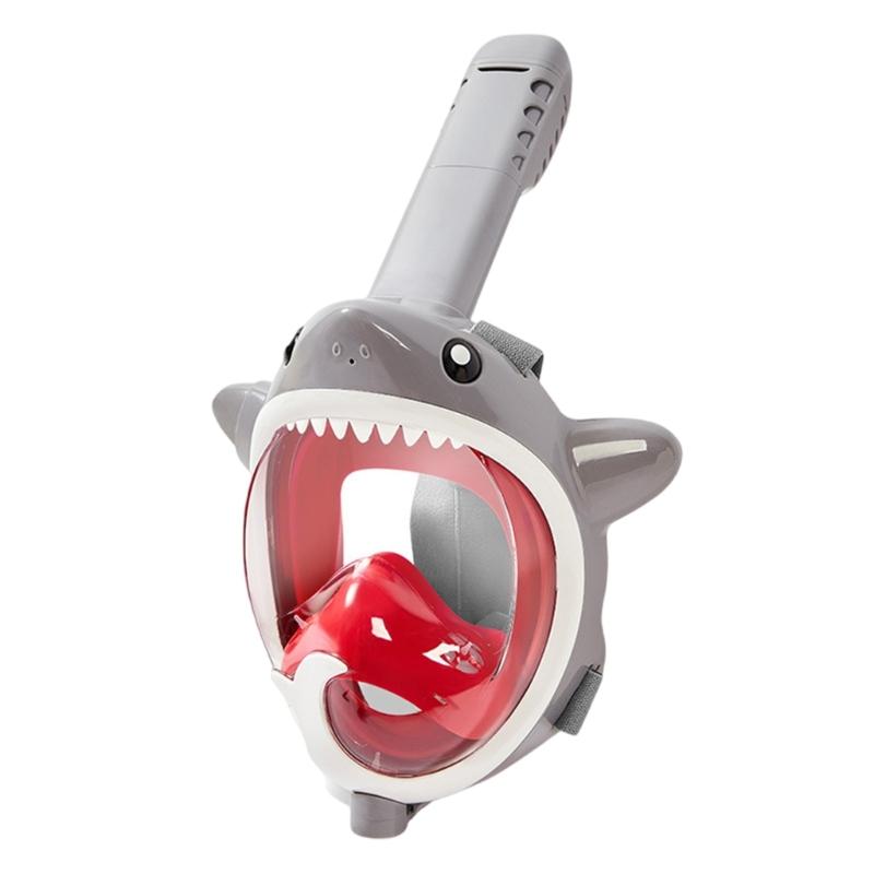 Full Face Snorkels Mask with Dry Top Breathing Systems Kids Snorkeling Mask, Foldable Panoramic View Snorkeling Mask
