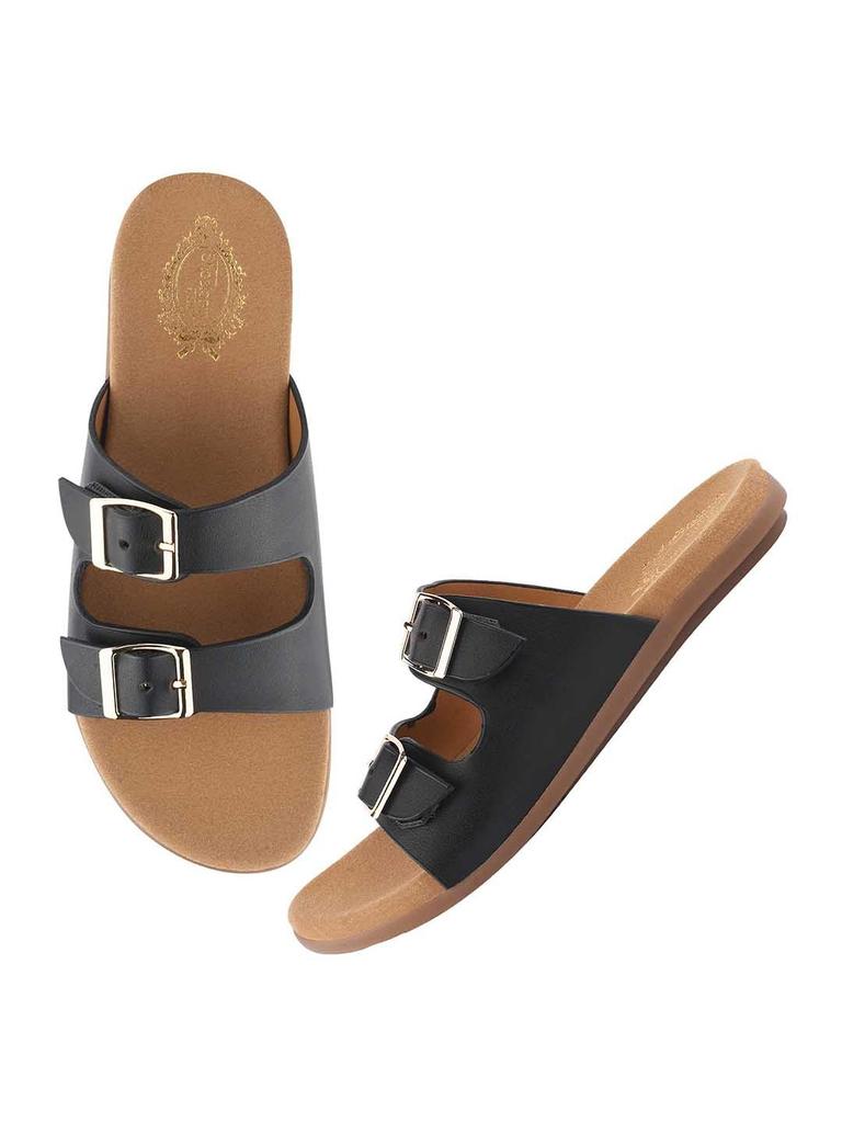 Shoetopia Stylish Black Flats For Women /Eu40
