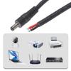 Power Pigtail Cable 5.5mmx2.5mm Bare Male Plug to Bare Wire Power Supply Adapter Repair Cord for CCTV Camera