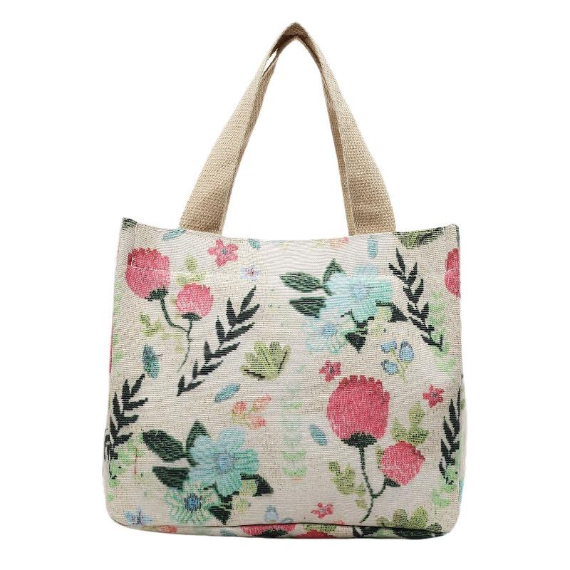 New canvas bag, fashionable and large-capacity printed bento bag, fashionable ins women s bag handbag.