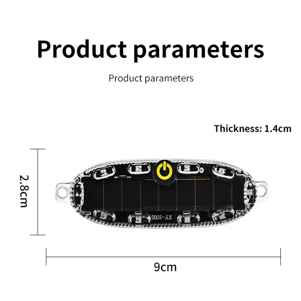 Solar Warning Light Car Rear Collision Prevention Free Breathing Light Motorcycl Electric Vehicle Bicycle LED Tail Flashing Ligh