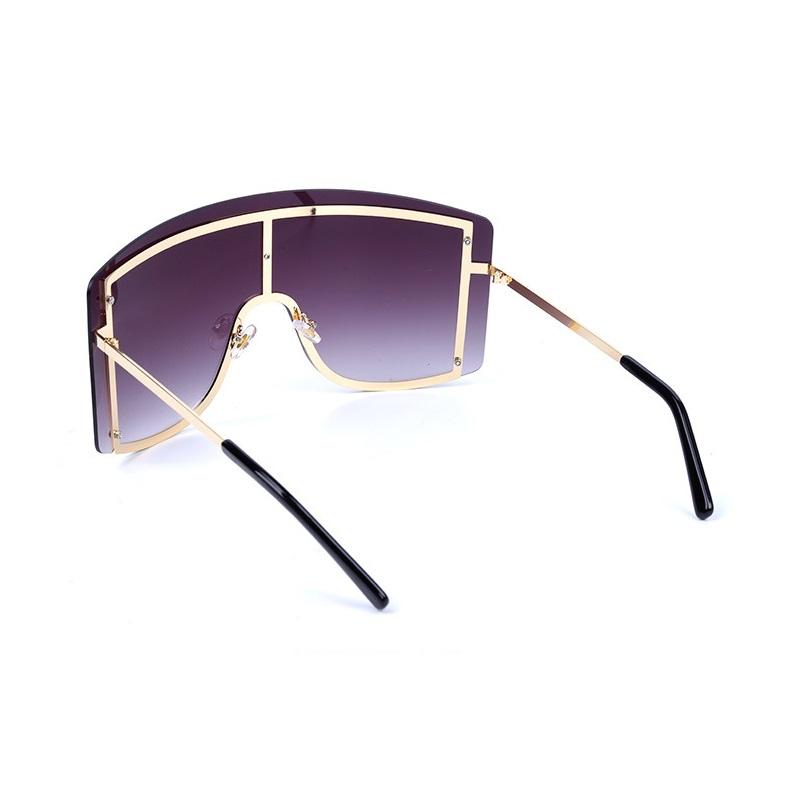 Fashion Luxury Women Sunglasses Blue Yellow Gradient Designer Ladies Sun Glasses  Rimless Brand Shades