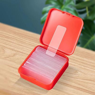 60pcs/Box Double Sided Adhesive Tape Home Improvement Notrace Tape Strips Waterproof Wall Sticker Transparent Double Face Tapes