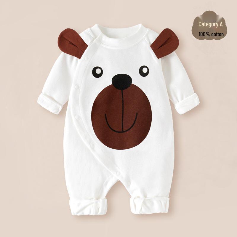 Exclusive Long Sleeve Baby Romper – Pure Cotton Infant Crawling Suit for Spring and Autumn