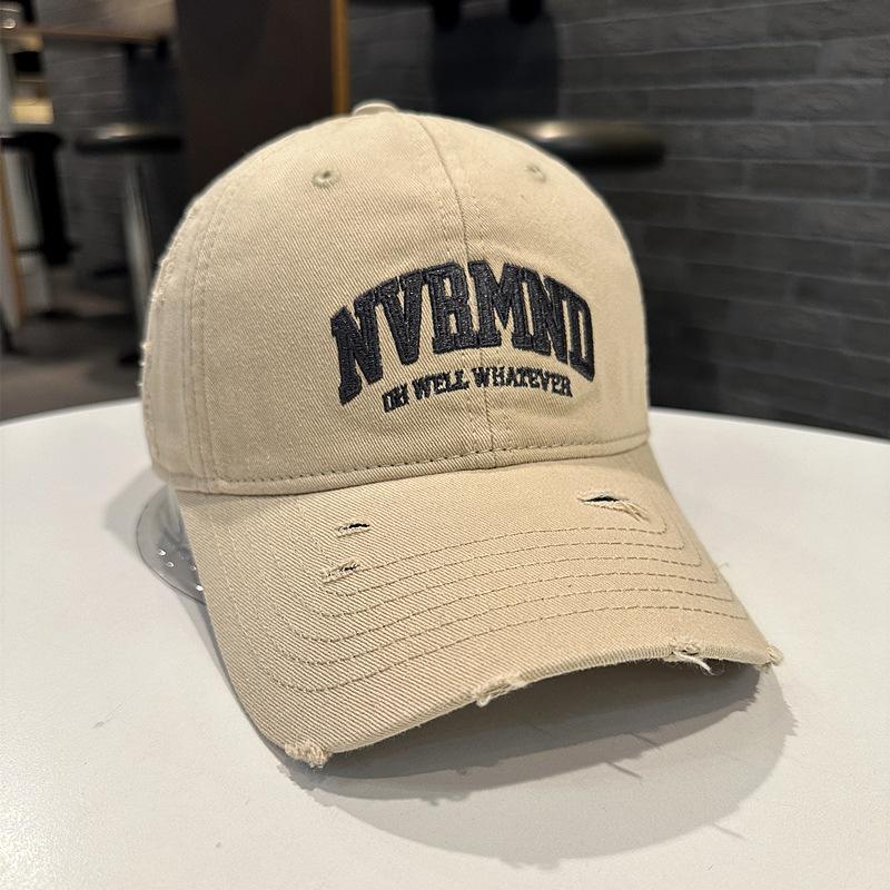 Spring and Autumn Ripped Soft Top Baseball Cap Children Show Face Small Casual Versatile Couple Cap