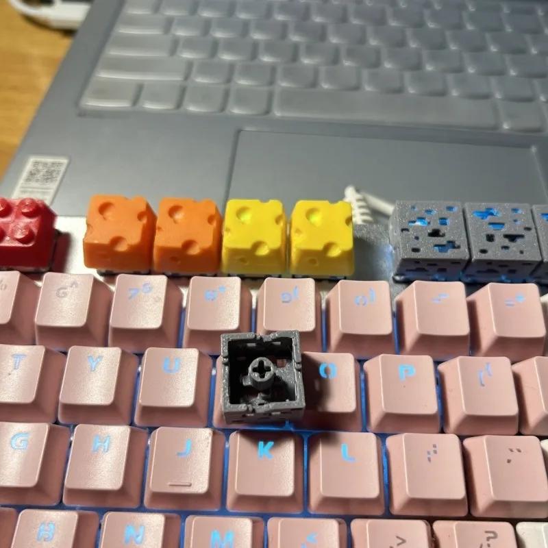 3D Printed Stereoscopic Creative Keycaps Mechanical Keyboard Transparent WASD Cross Axis Compatible Universal Accessories Gifts