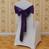 Elegant Polyester Chair Back Cover With Bow Ribbon For Wedding And Event Decor