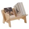Wood Tilted Bookcase V Shaped Triangular Support Fine Polishing Tabletop Book  for Office Dormi