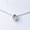 Used [Polished] JUSTIN DAVIS BRIGETTE Necklace 40cm Heart Crown Clear Justin Davis SNJ364 silver925