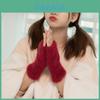Stylish Womens Knit Faux Cashmere Winter Gloves Thick Warm Half Finger Comfort