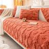 Merry Christmas Soft Faux Fur Warm Sofa Covers Anti-slip Couch Protector Solid Color Sofa Cover Towel Sofa Blanket Pet Kid Mat