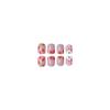 24 Stück Aufdrücknägel, kurze, quadratische Nagelgirlande, süßes rosa Kaninchen, Karotte, grenzüberschreitende Nagelkunst, tragbare Nägel, entfernbare Nagelkunst