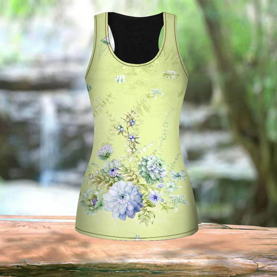 

Женские летние спортивные рубашки с 3D темно-синими цветами и принтом для йоги и тренажерного зала, жилеты больших размеров 6XL жёлтый