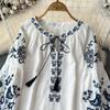 T-Shirt Tops Women Cotton Blouse Oversized Comfortable Stretch Long Sleeve T-Shirt V-Neck Loose Tops