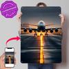 Airliner Take Off Rainy Printed Poster Customized Wall Art Retro Vintage Metal Tin Signs for Room Ornaments Home Decorations