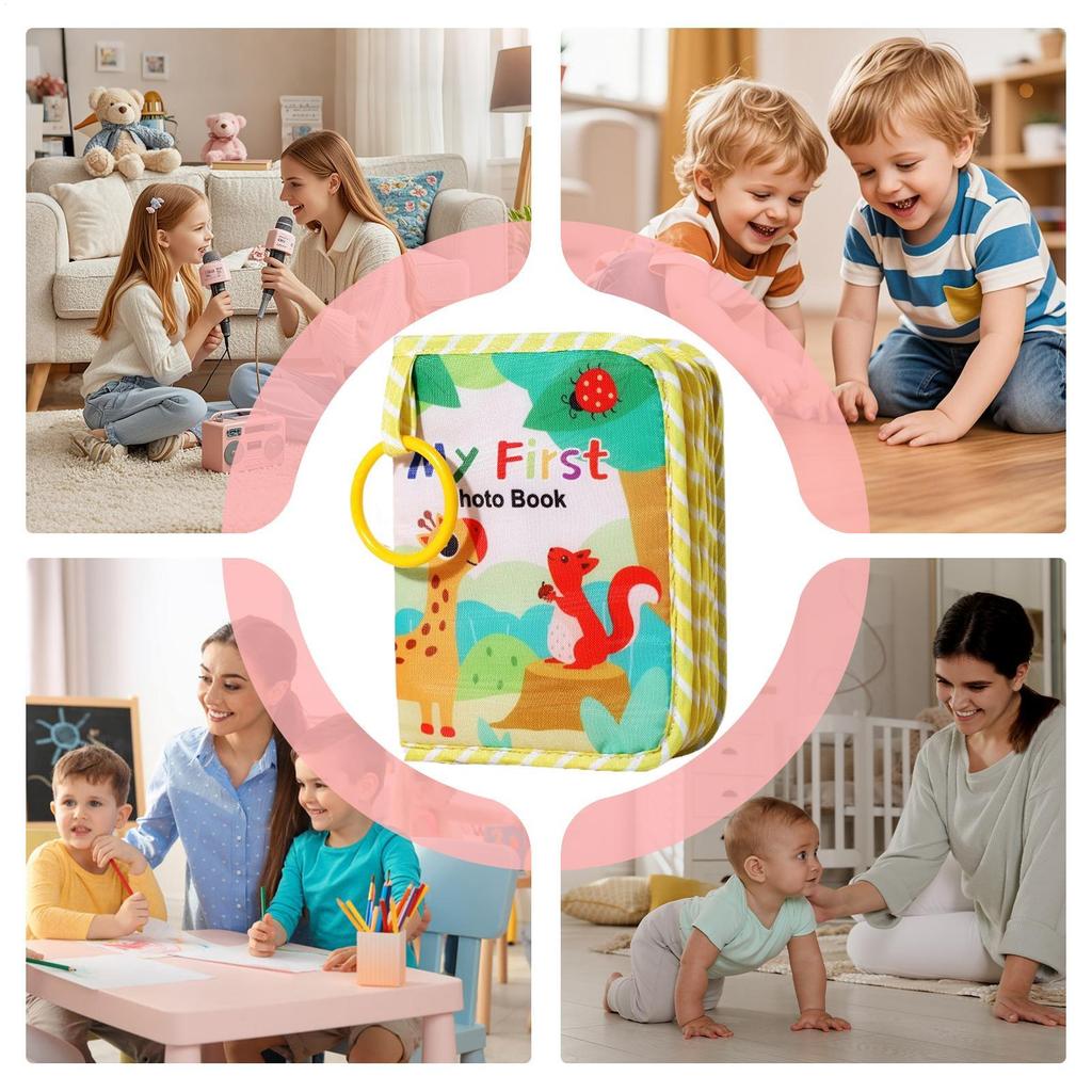 Soft Cloth Cartoon Baby Photo Album Family Memory Album Book DIY Cloth Photo Album Handmade Keeping Keepsake Gift