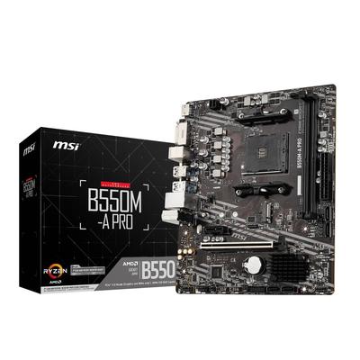 MSI B550M-A PRO Micro-ATX Motherboard AMD B550 Chipset Socket AM4 Ryzen DDR4 M.2 Gen4 MB6990