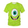 2025 Summer Monster Company 3D Printed Women's T-shirt, Children's Casual Cartoon Printed Short Sleeve T-shirt, Fun Children's Top