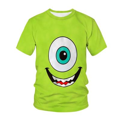 2025 Sommer Monster AG 3D-gedrucktes Damen-T-Shirt, Kinder Freizeit Cartoon-bedrucktes Kurzarm-T-Shirt, Lustiges Kinder-Oberteil