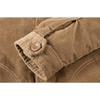 Jackets Padded Warm Loose Parka Coat Corduroy Short Jacket Man Solid Zip Windbreaker Winter Men's Loose