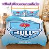 Rugby Club The Bulls Pattern Bedding,Quilt Set Quilt Cover Pillowcase Home Birthday Gift (1*duvet cover+2*pillowcase,without core)