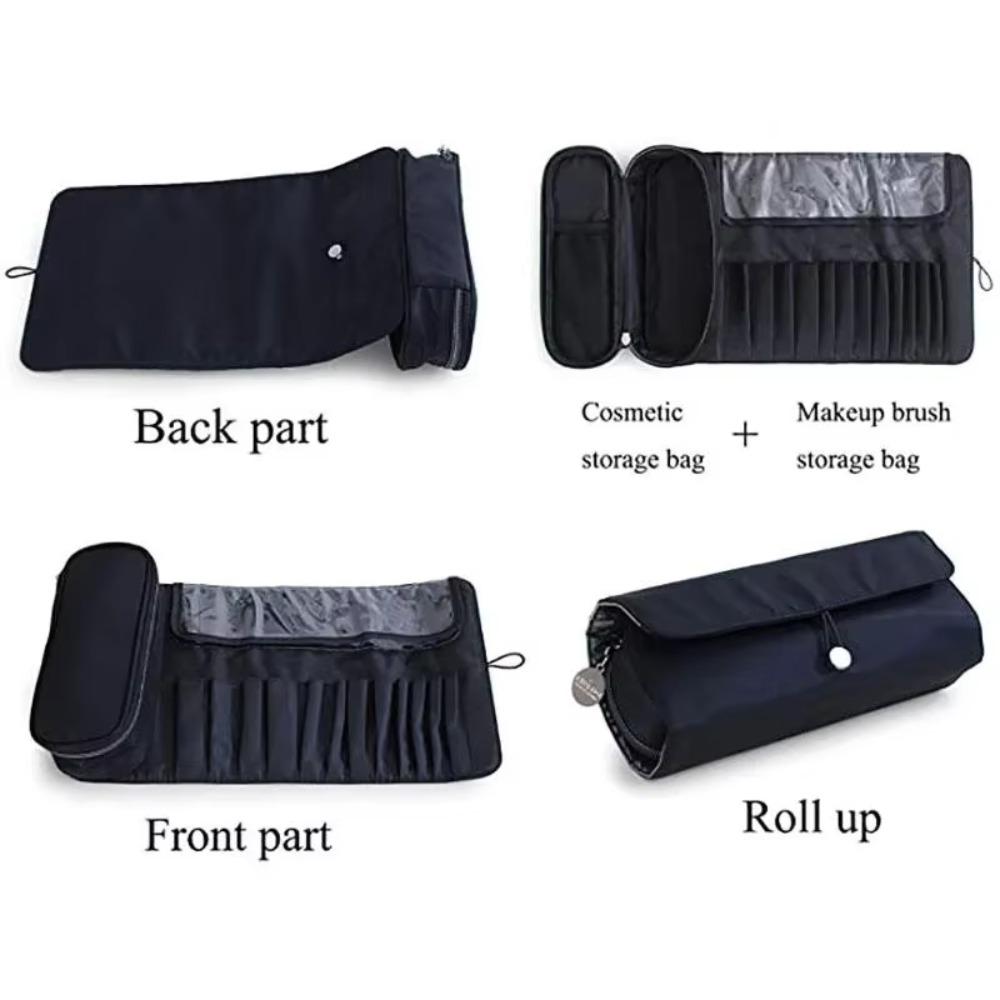 Rolling Bags Makeup Brush Bag Dust-proof Nylon Makeup Case Makeup Brush Holder  Storage Pouch