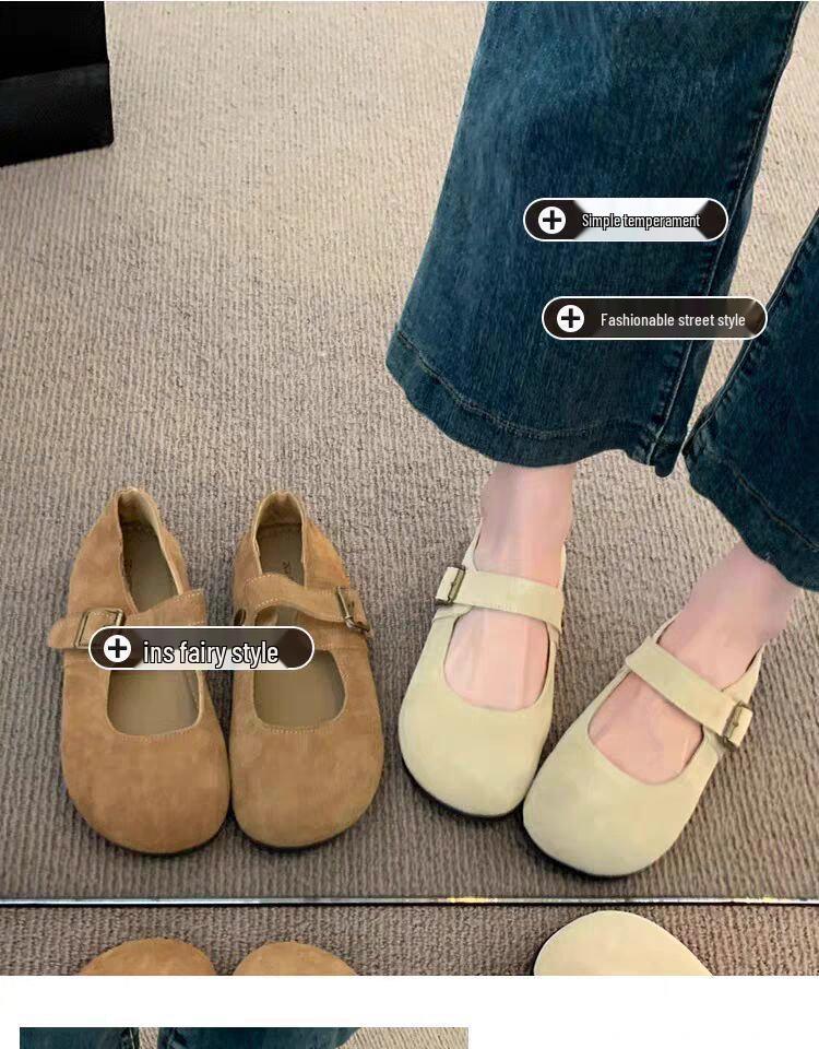 2025 New French Mori Style Women's Round Toe Moccasins - Retro, Versatile, Soft Sole, Non-Slip Fashion Flats