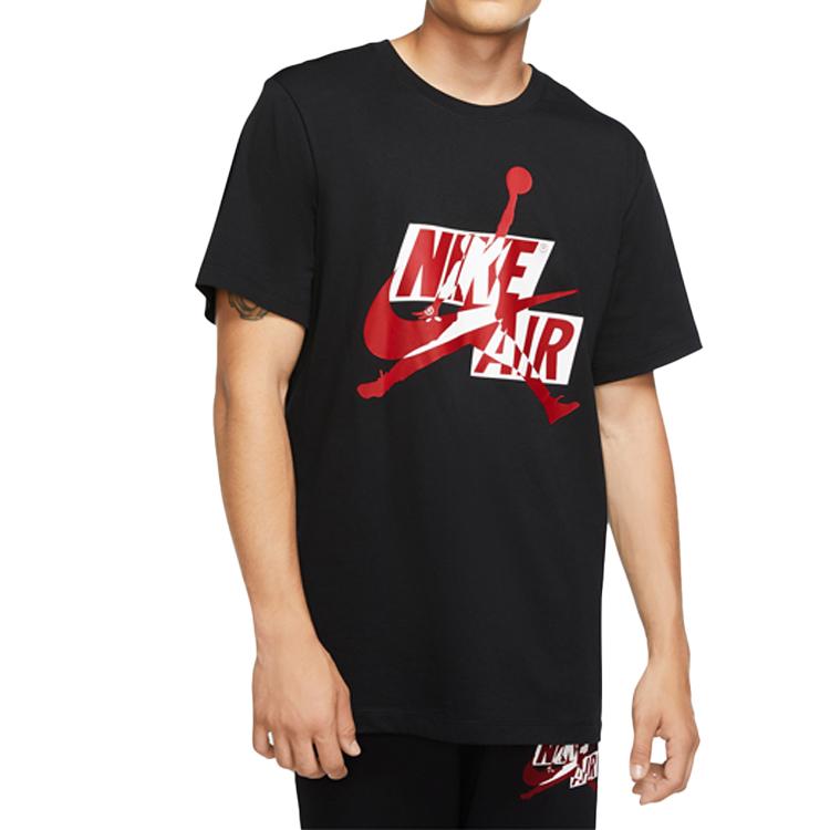 Jordan Jumpman Classics Embossed Print Short Sleeve T-Shirt Men Tops Black CU9571-011