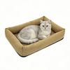 Jute Cat Bed 2-in-1 Cat Bed And Scratching Pad Breathable Pet Lounger Bed with Raised Edges Anti-Slip Bottom for Cats Small Dogs All Seasons