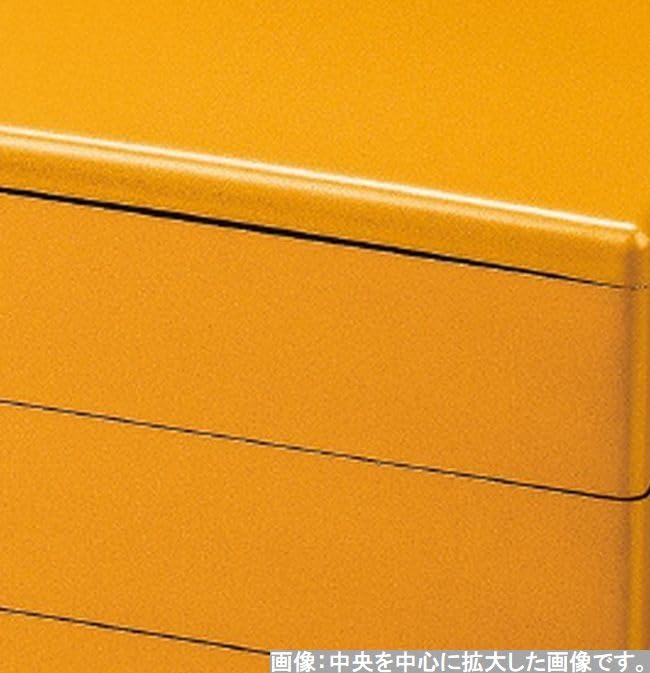 Outdoor Lunch Box Made in 3 x x J-kitchens (Lunch Box) Japan, Tiers, 6.5 inches, Gold, 19.5cm 19.5cm 16.5cm