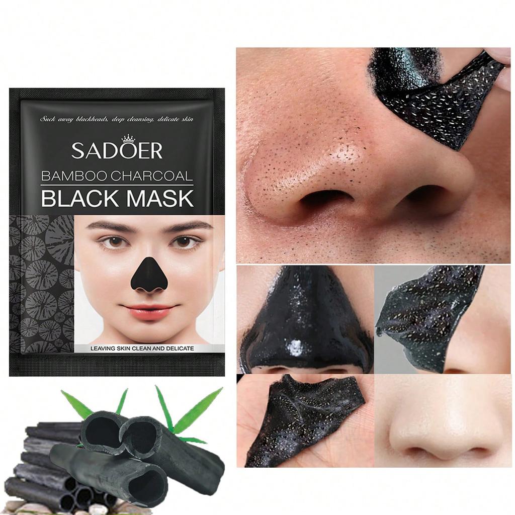 1/5/10/20PCS Bamboo Charcoal Blackhead Suction Nasal Mask Pack, Caring Nose Patch, Blackhead Removal