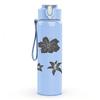 1PC Grey Flower Star Set 750ml Color Plastic Sports Water Bottle Leakproof Flip Straw Lid Suitable for Sports Office Home Use