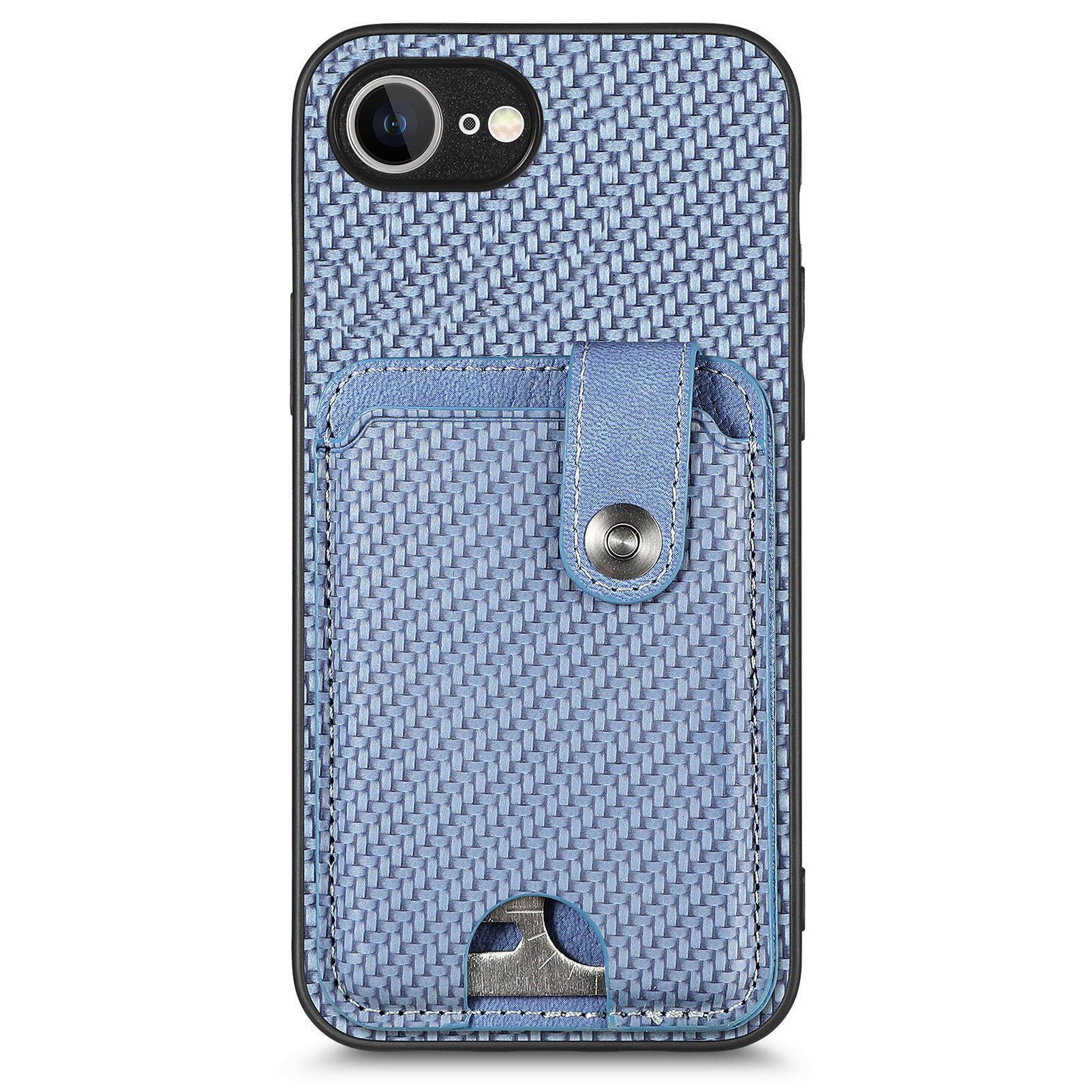 

For iPhone 16e Case Card Slots Kickstand Phone Back Cover with Card Tool Khaki